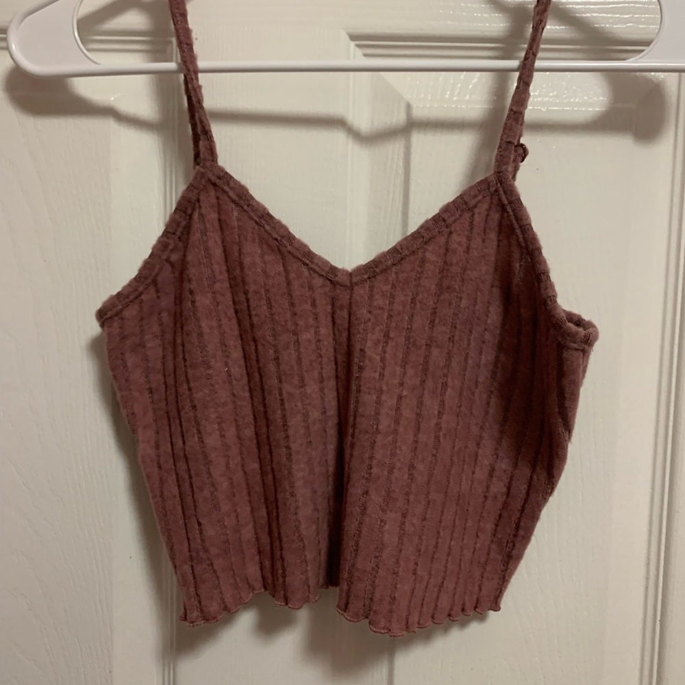 Women's Ribbed Pink Cami Top
